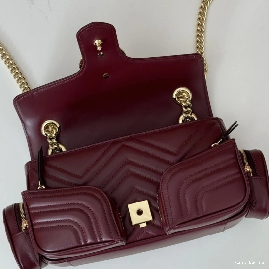 First bag ru small GG bag Gucci Marmont multi-pocket 0717